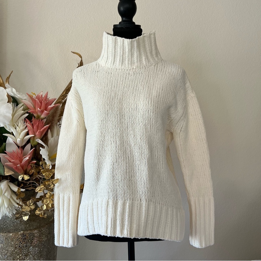 Philosophy Cream Knit Turtleneck Sweater